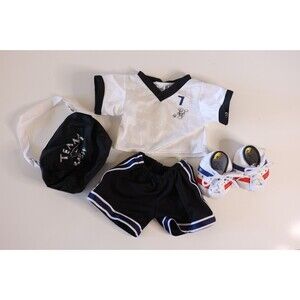 Build A Bear Workshop 4 Piece Lot Shirt Shorts Shoes Bag Soccer Outfit